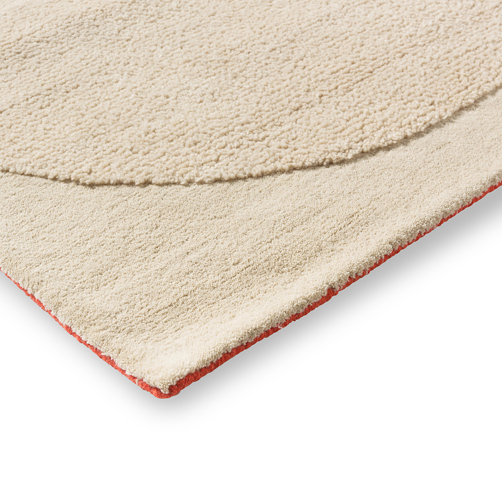 Solid stem ecru designer wol tapijt | Maat: 160 × 230 cm