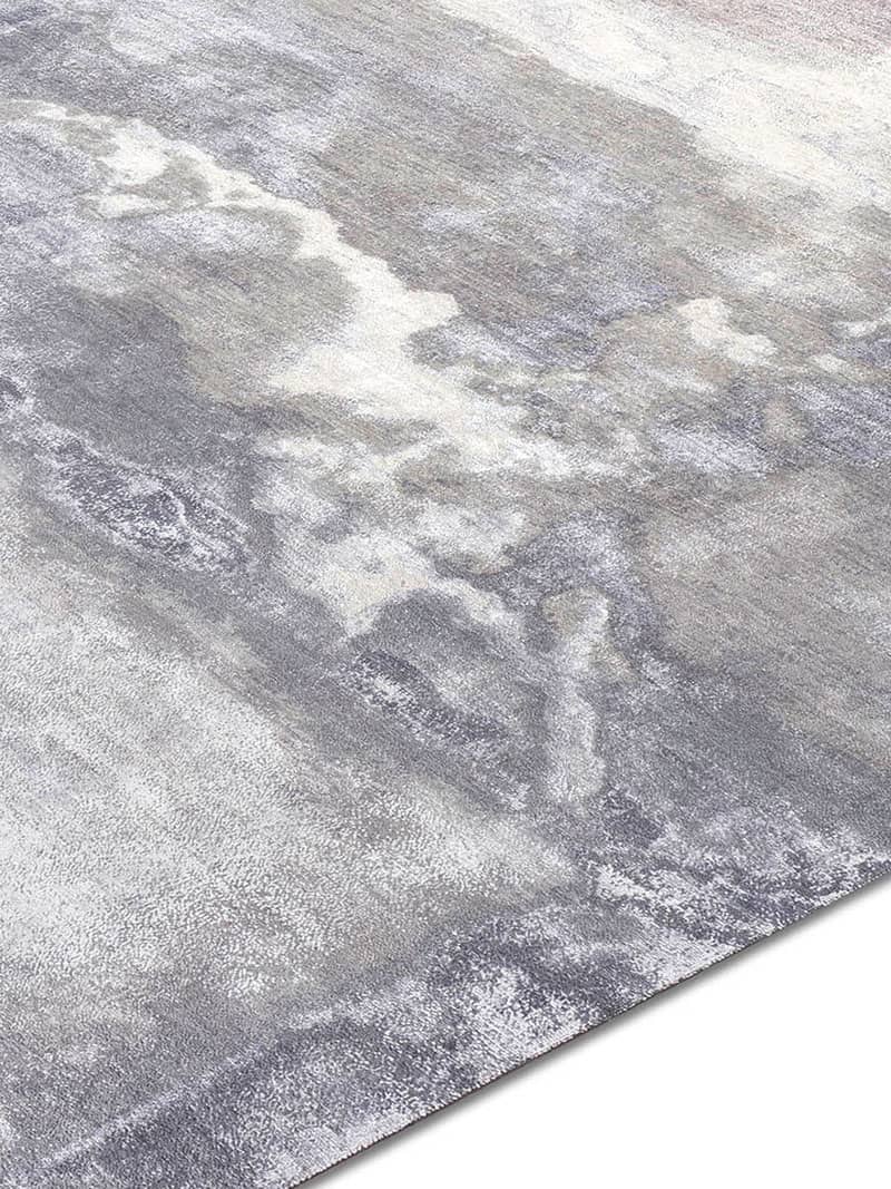 Clouds Light Grey handgemaakte luxe vloerkleed