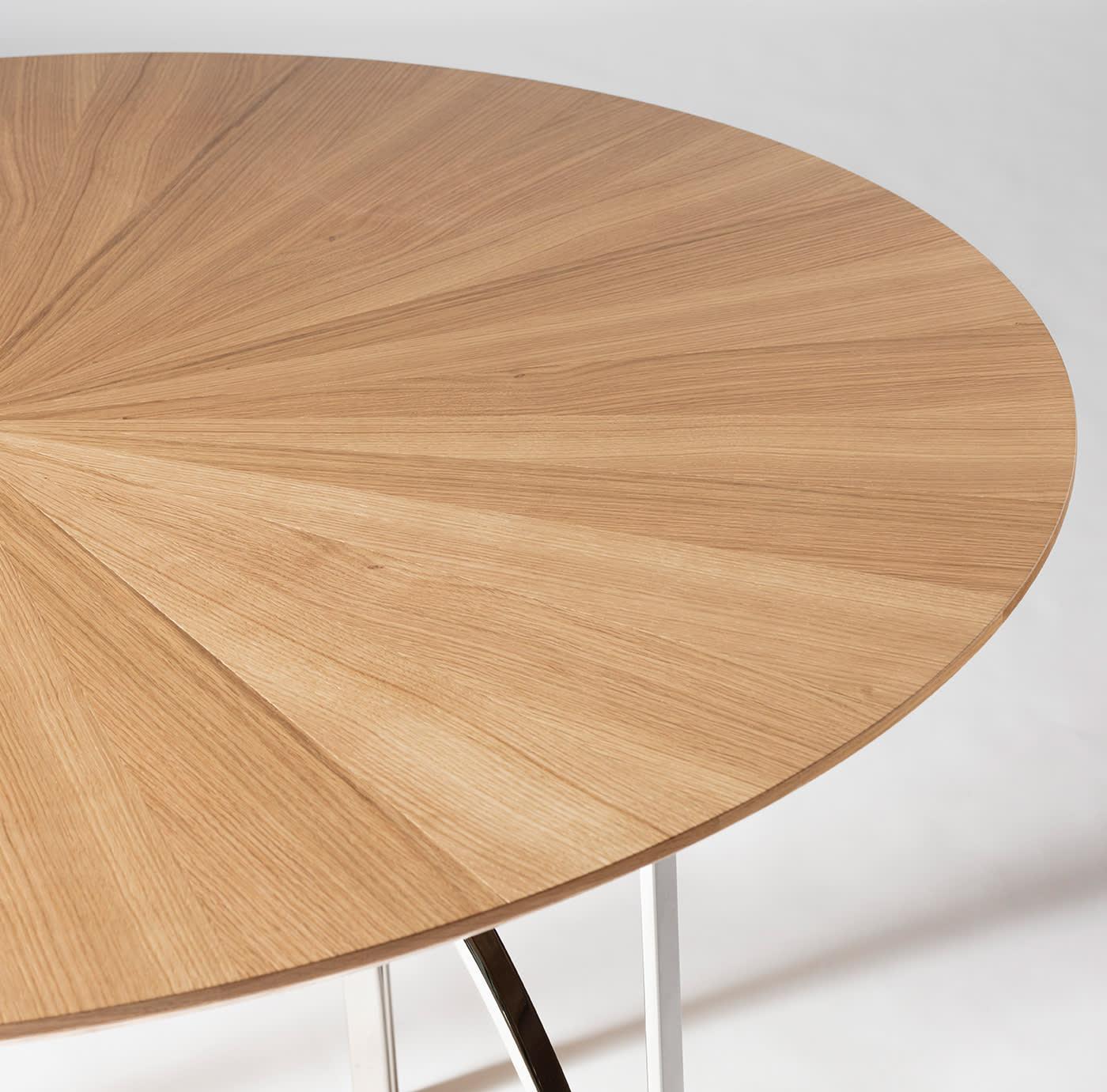 Eiken ronde eettafel