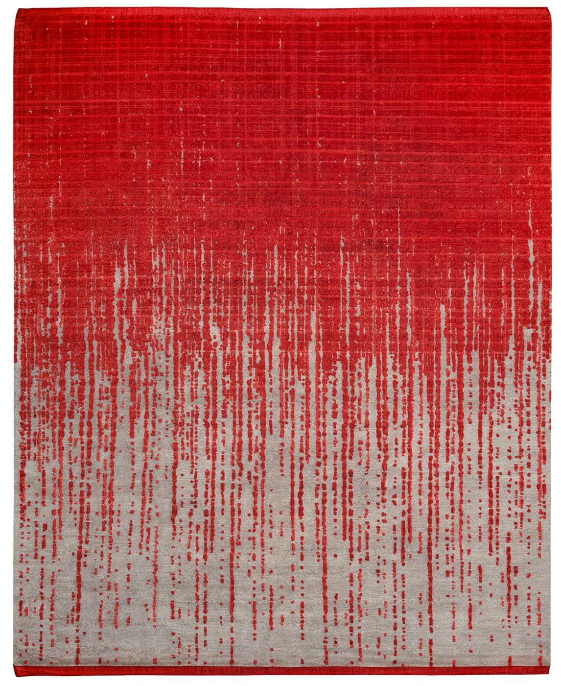 Raster vendetta rood vloerkleed