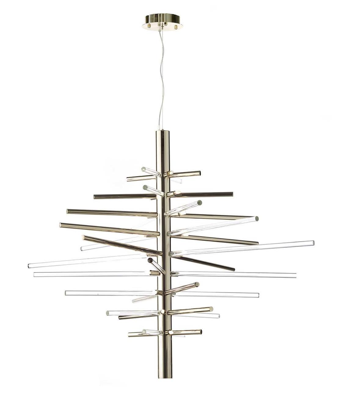 Twist Gouden Glas Kroonluchter
