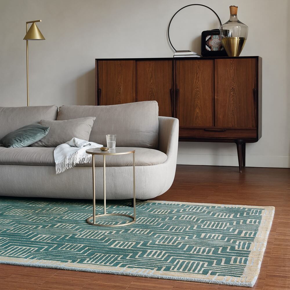 Kinmo groen tapijt | Maat: 200 × 280 cm