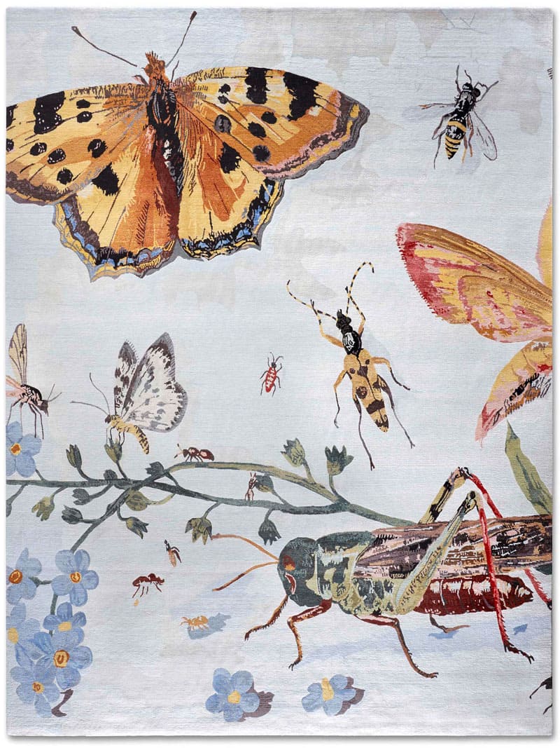 Grasshopper handgeweven tapijt