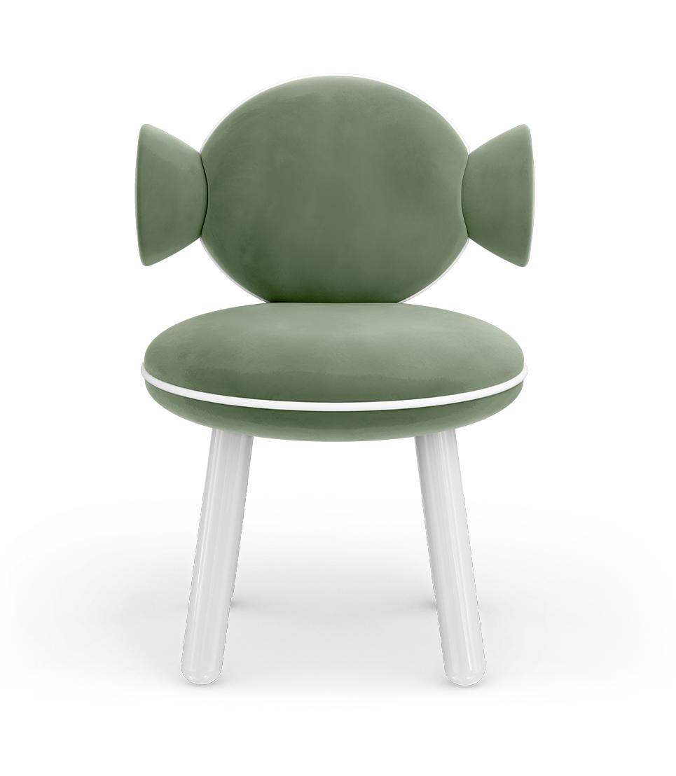 Lollipop groene poefstoel