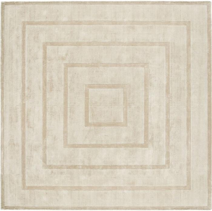 Domino Tencel Beige tapijt | Maat: 200 × 200 cm