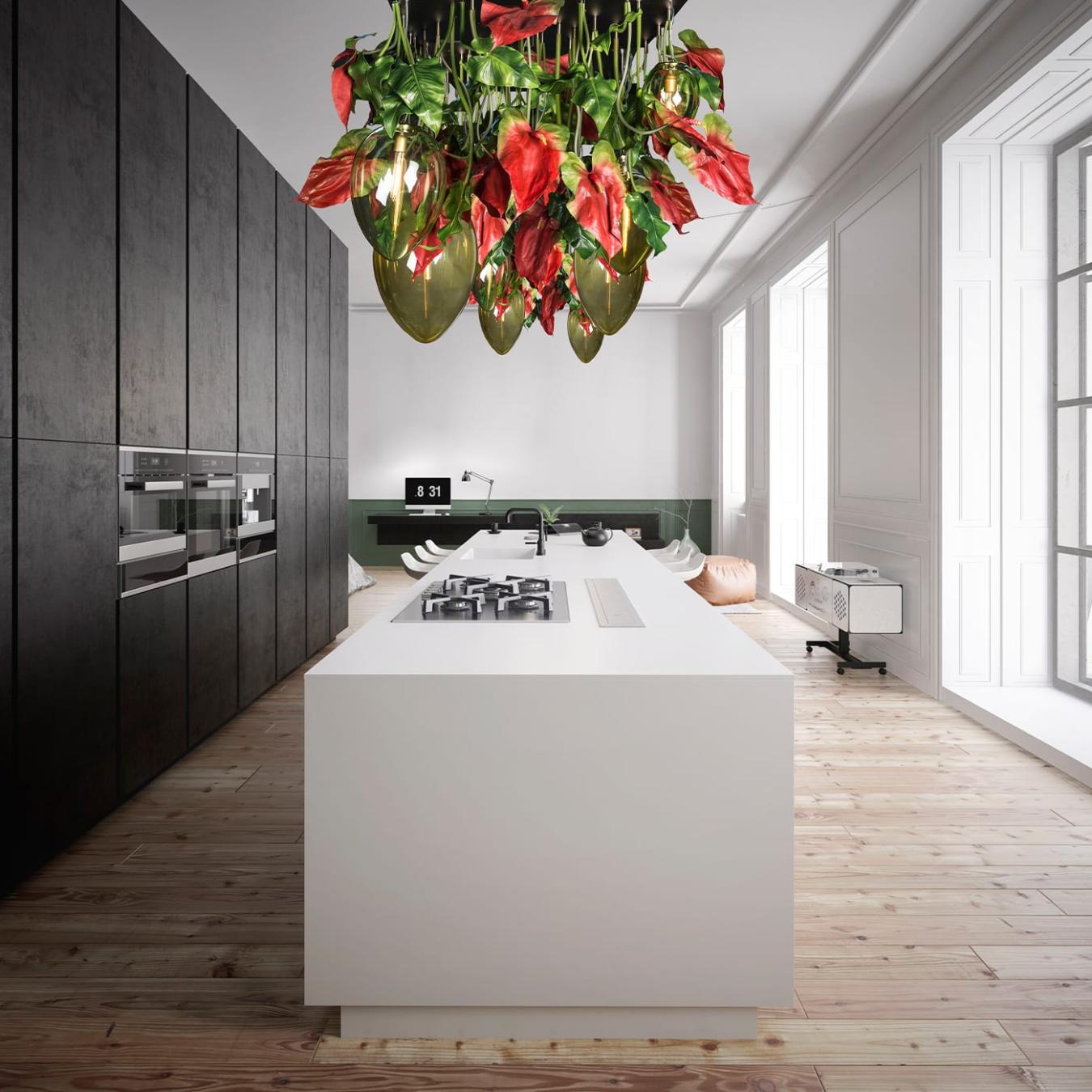Anthurium donkere kroonluchter