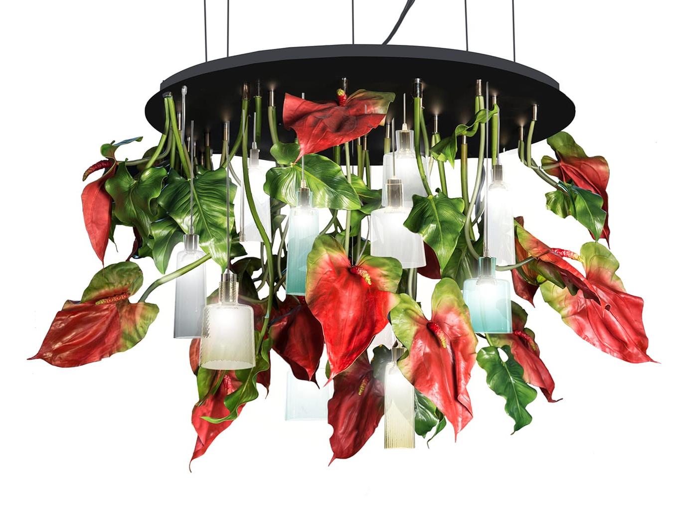 Red Anthurium kroonluchter