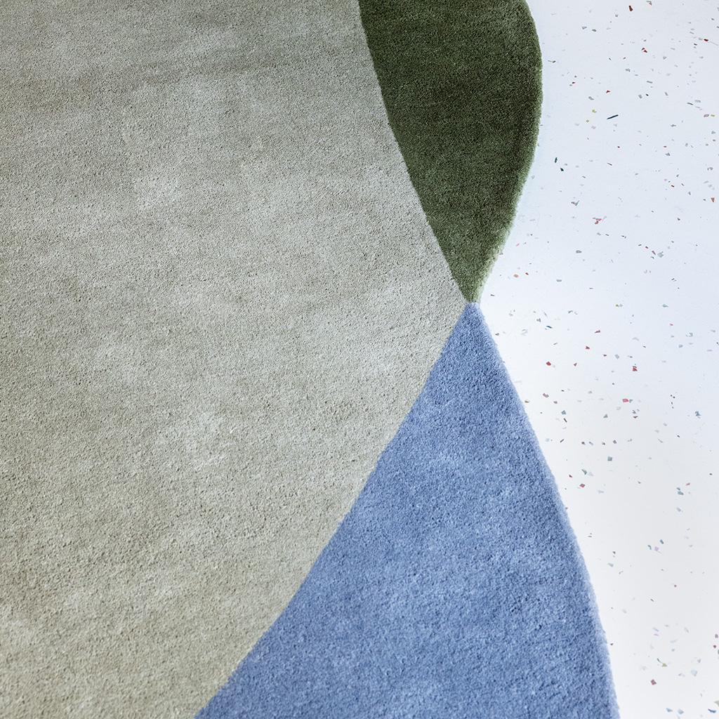 Element chad grijs groen tapijt | Maat: 200 × 220 cm