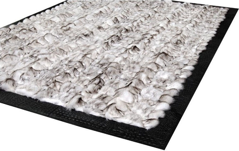 Fur grijs bont tapijt | Maat: 270 × 270 cm