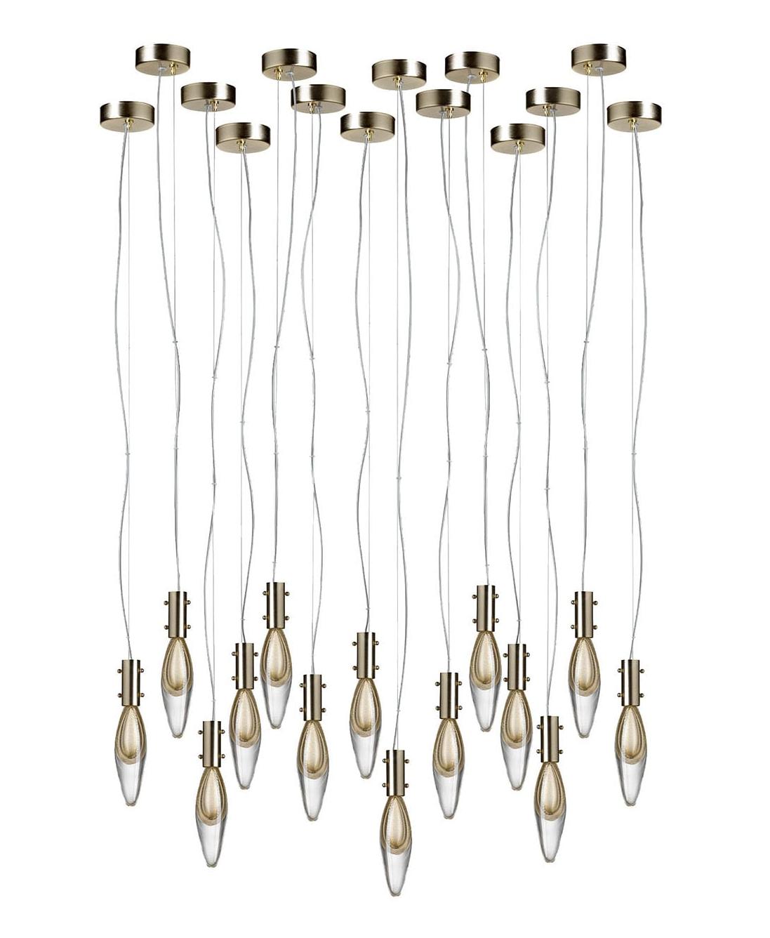 Murano Drops 14-Lichts Hanglamp