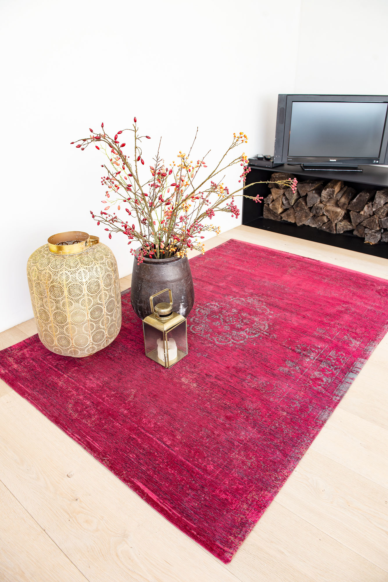 Vintage Style Scarlet tapijt | Maat: 240 × 340 cm