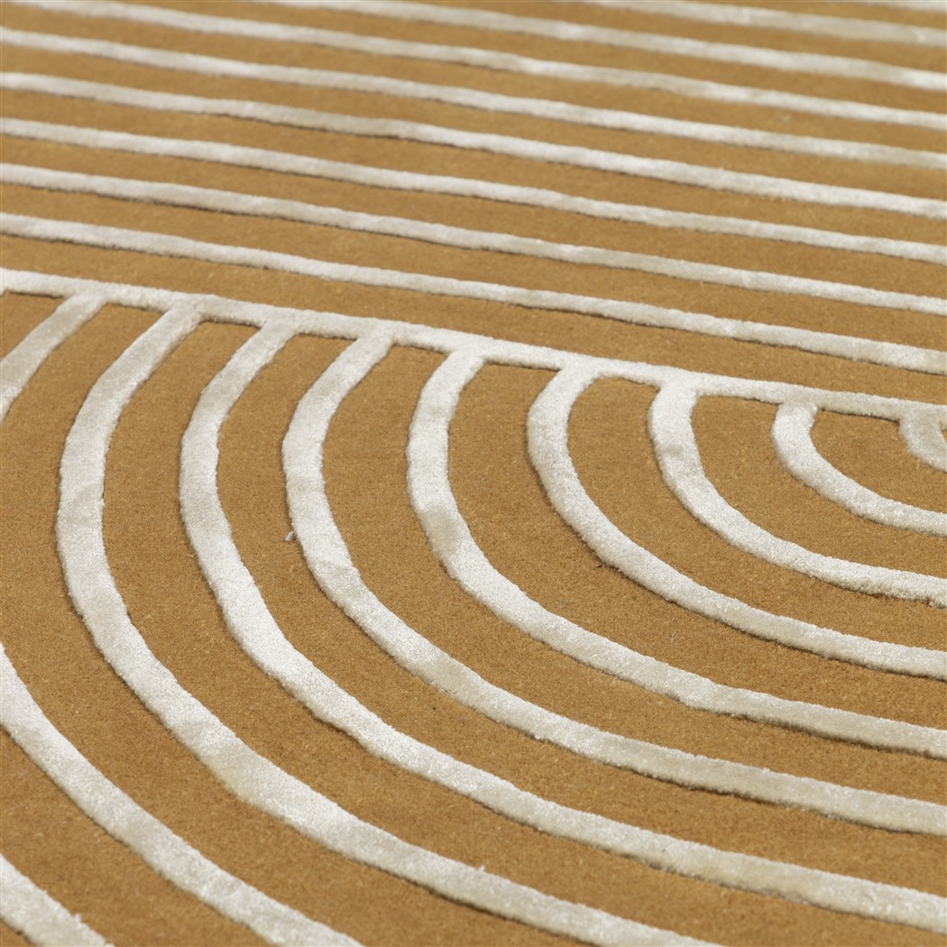 Stripes Gold modern vloerkleed