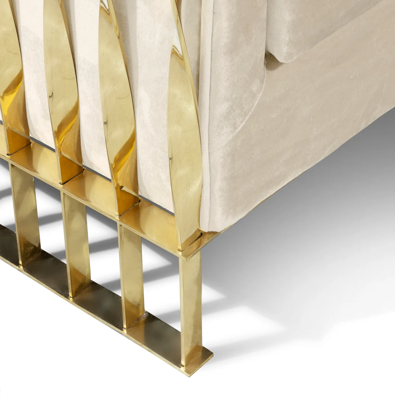 Solene fauteuil gepolijst messing