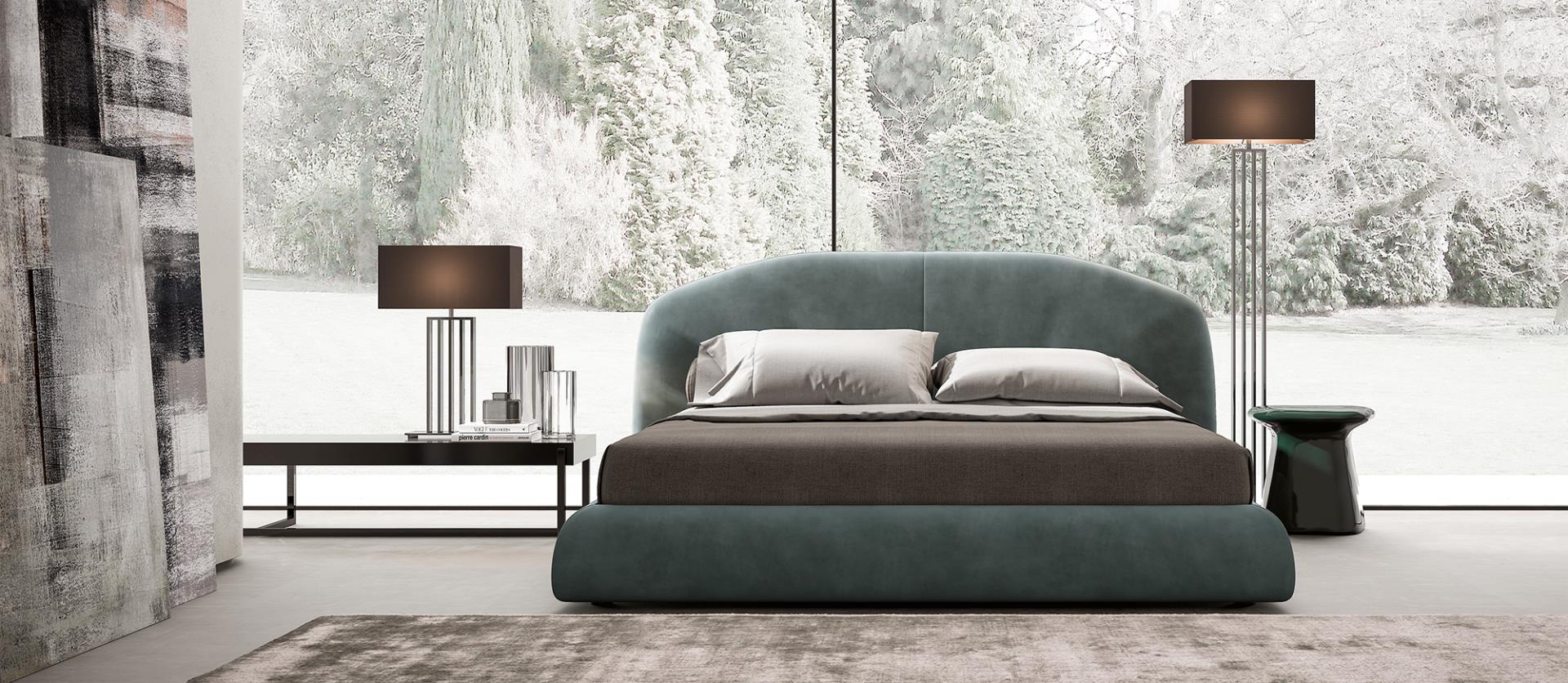 Bed met verborgen voeten en hoofdbord