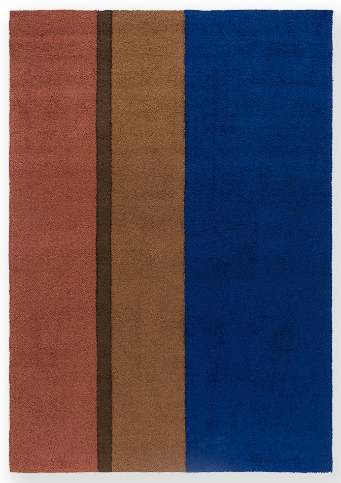Festival streep blauw outdoor tapijt | Maat: 160 × 230 cm