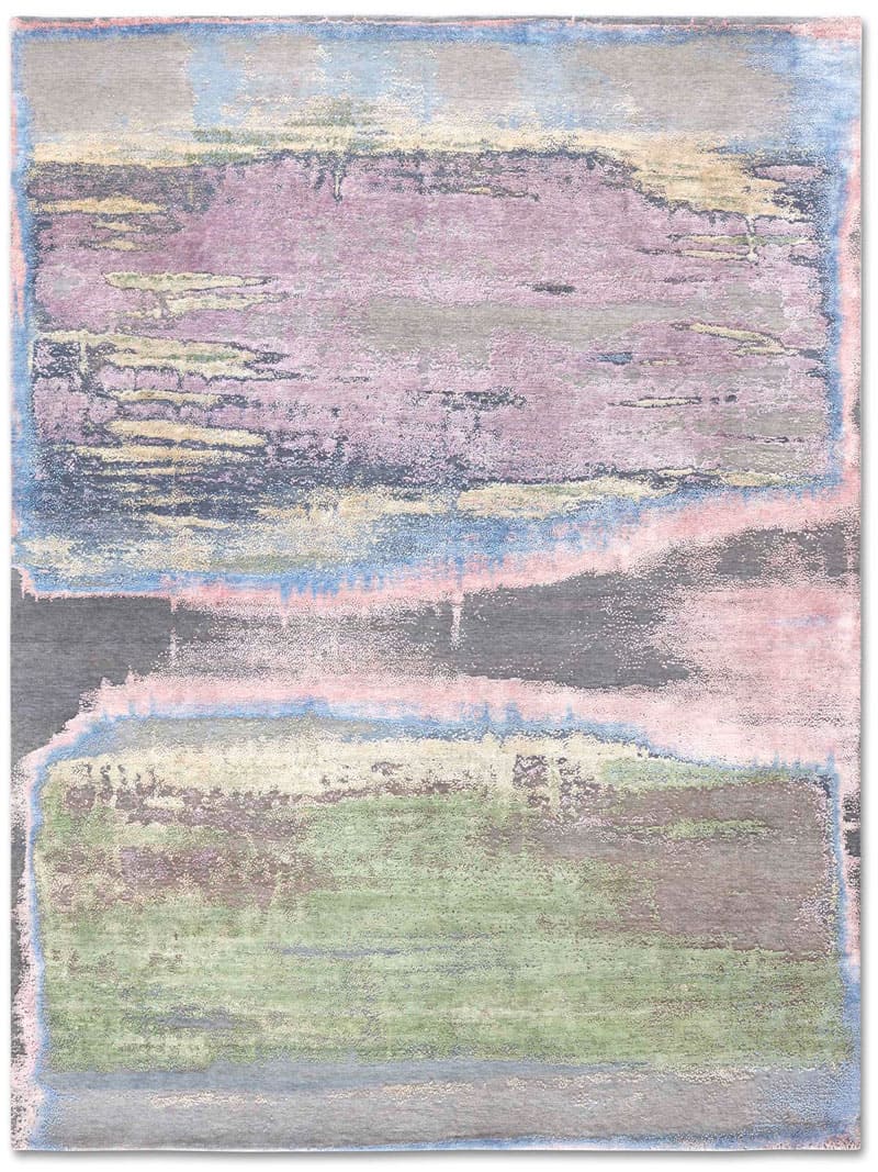 Multicolor handgemaakte luxe vloerkleed