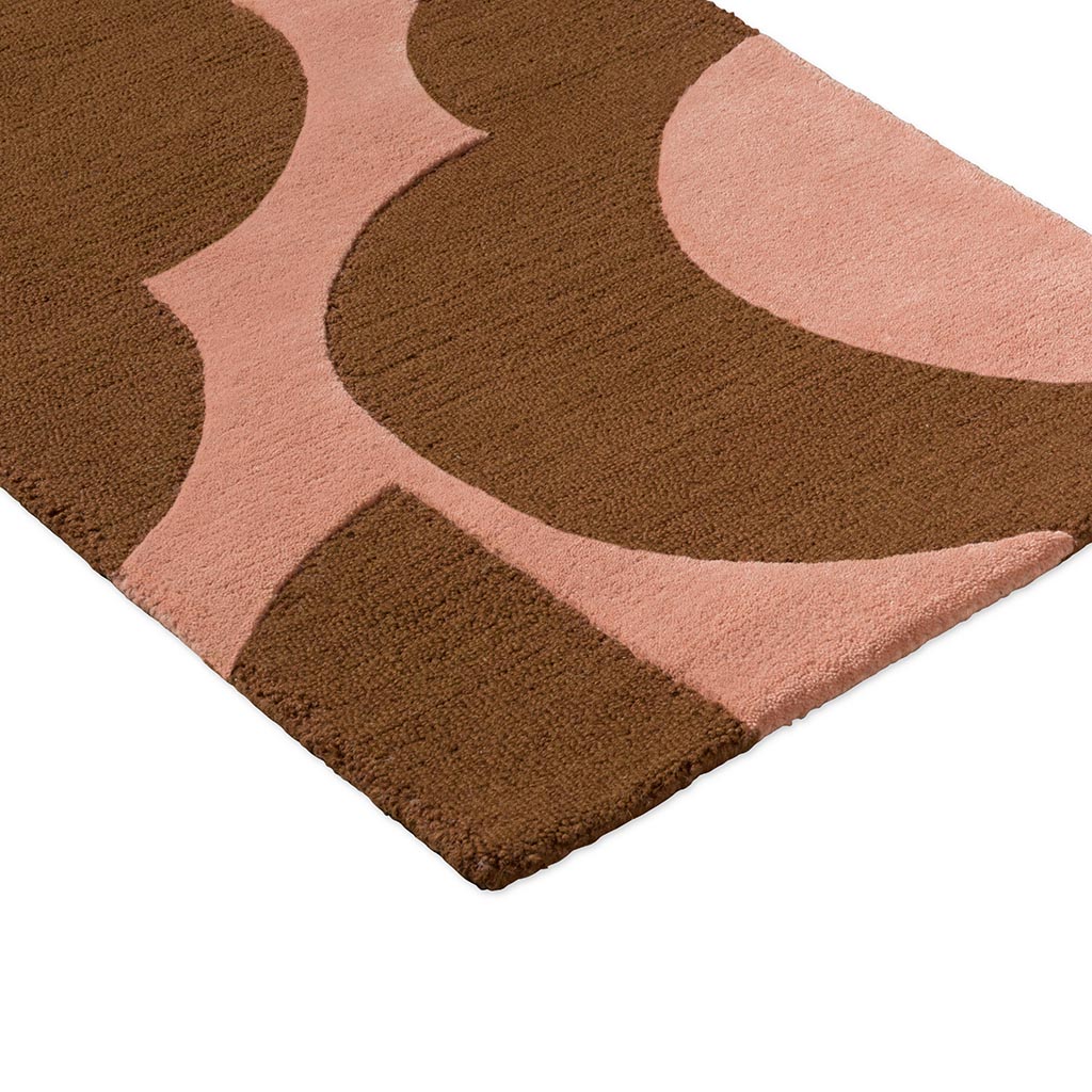 Prism Flower Pink/Terracotta vloerkleed | Maat: 67 × 230 cm