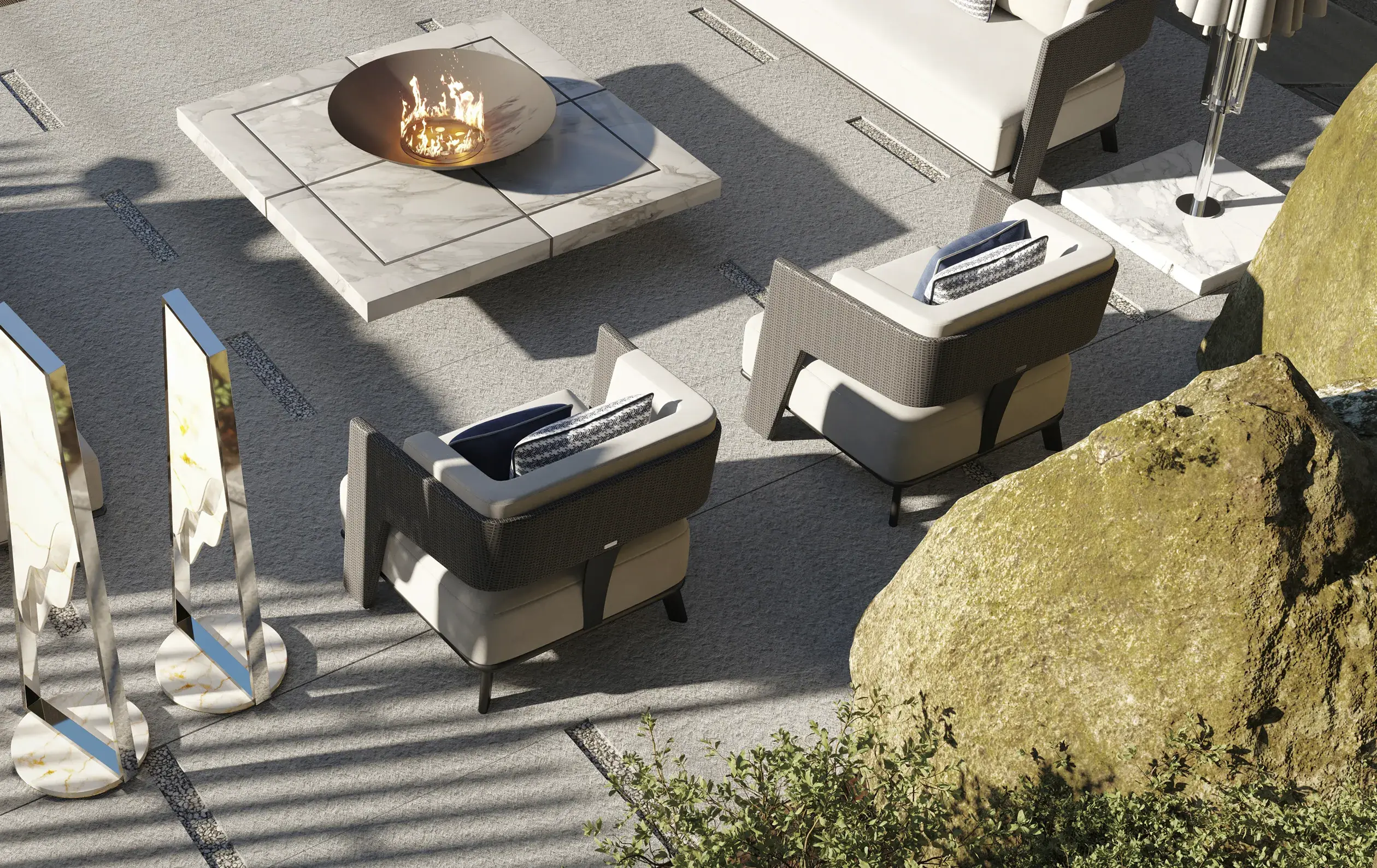 Crown grijze tuinfauteuil - 1