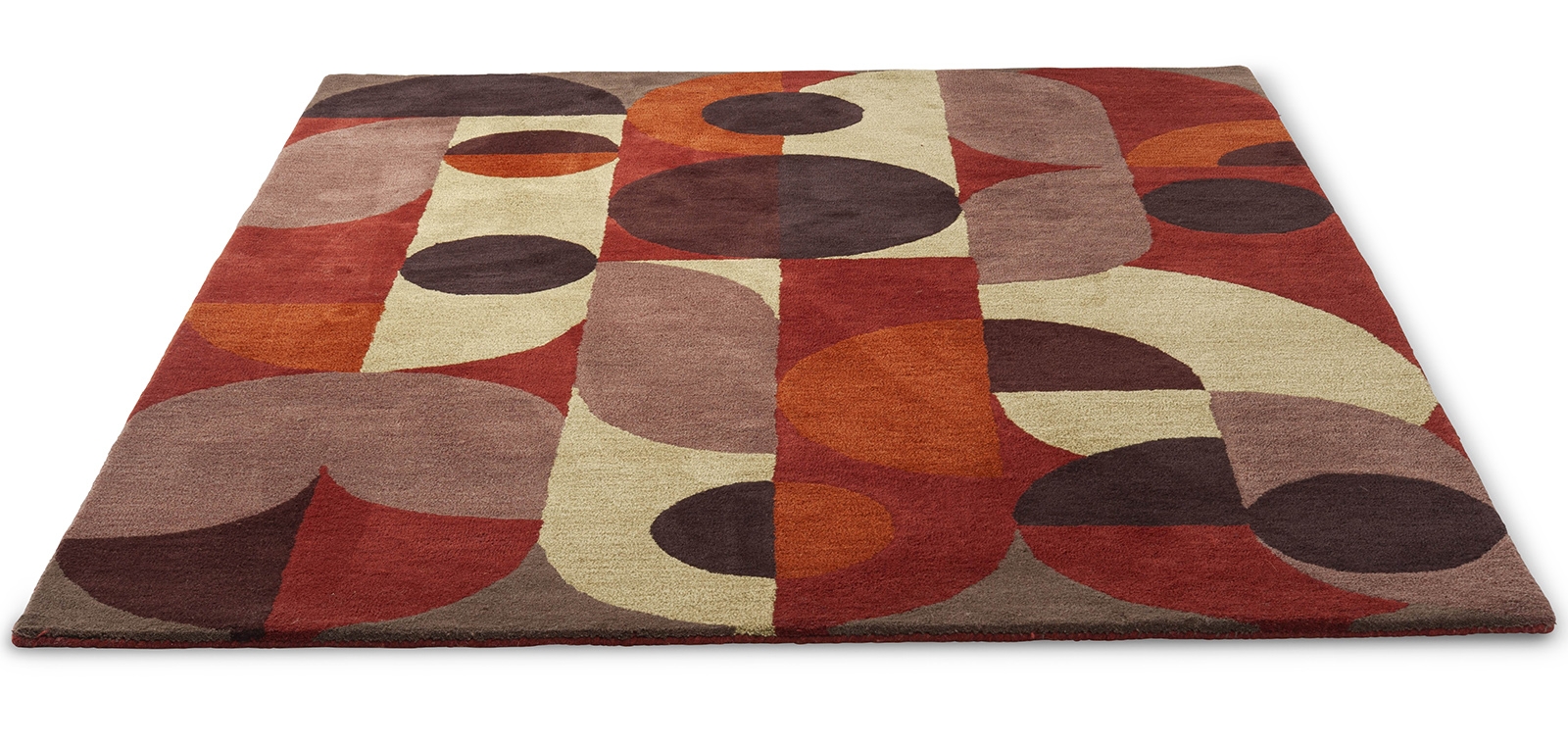 Decor cosmo rood lichtgroen tapijt | Maat: 160 × 230 cm