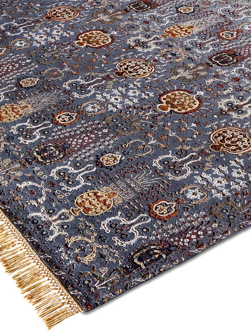 Isfahan Charcoal handgemaakte luxe vloerkleed