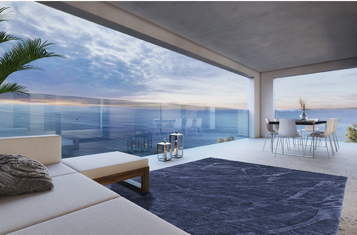 Modern handgeknoopt Blue tapijt | Maat: 170 × 240 cm