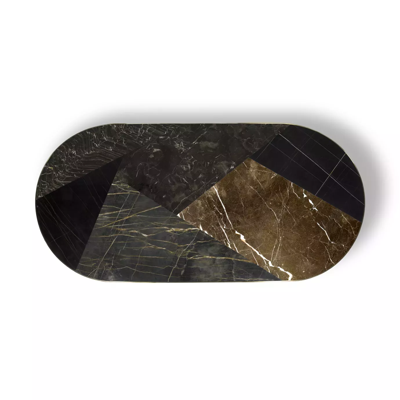 Decovita zwart en goud graniet eettafel