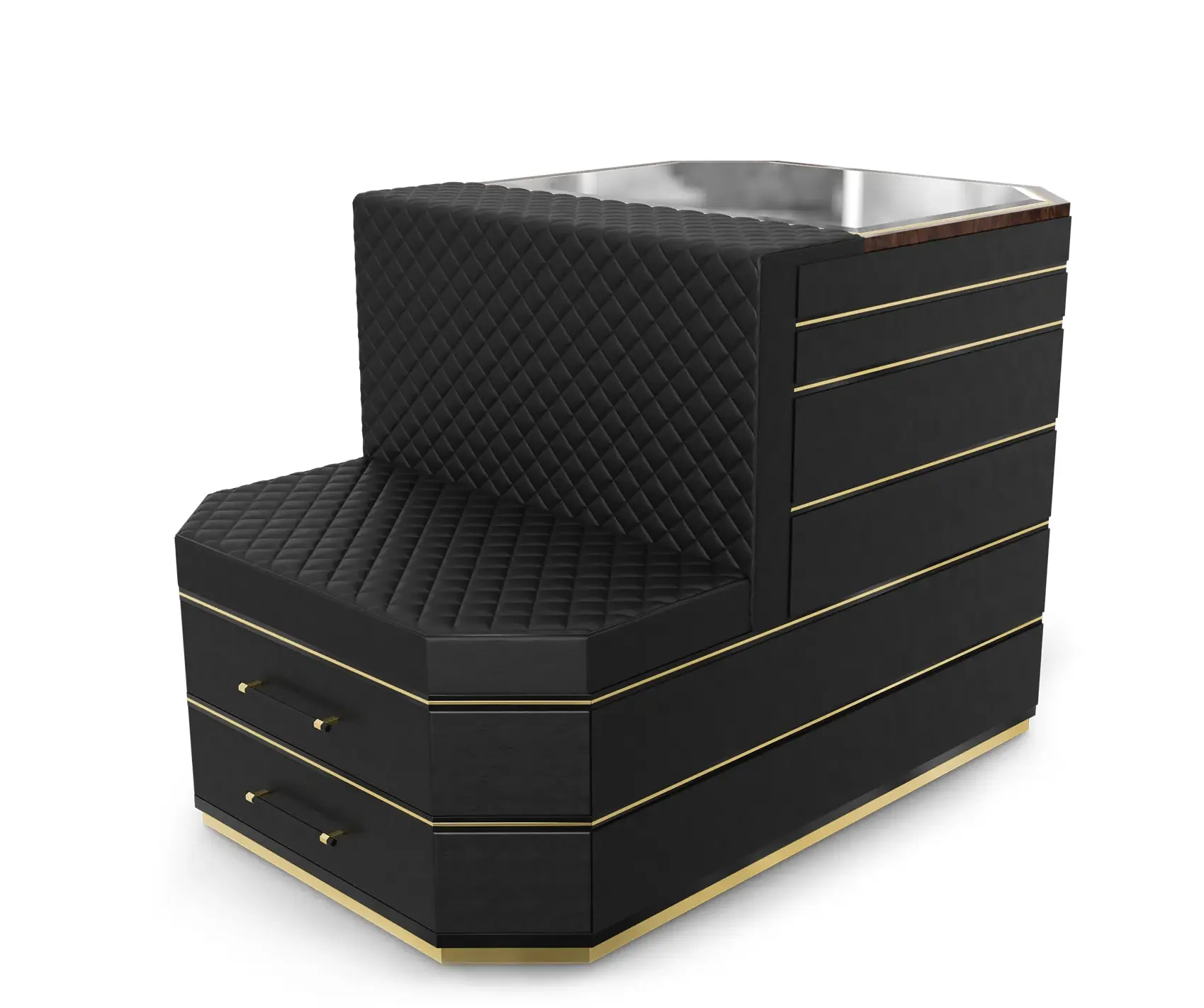 Cadence zwart kast eiland