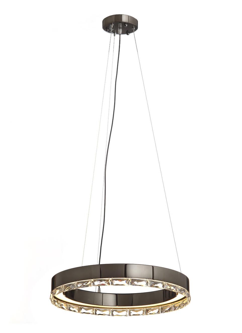 Asfour Donker Nikkel Ring LED Kroonluchter