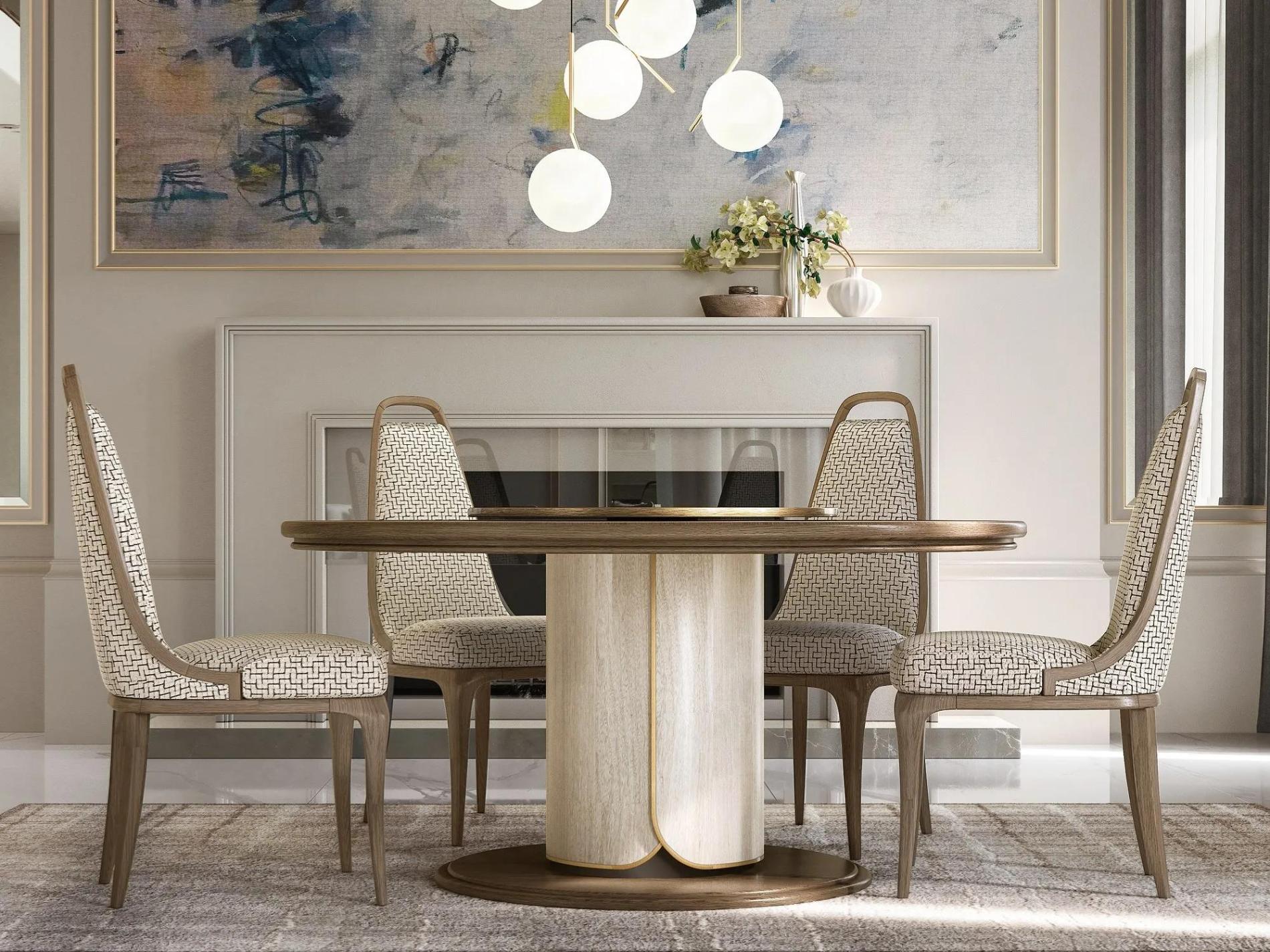 Moderne Italiaanse ronde tafel | Configuratie: Met draaiplateau