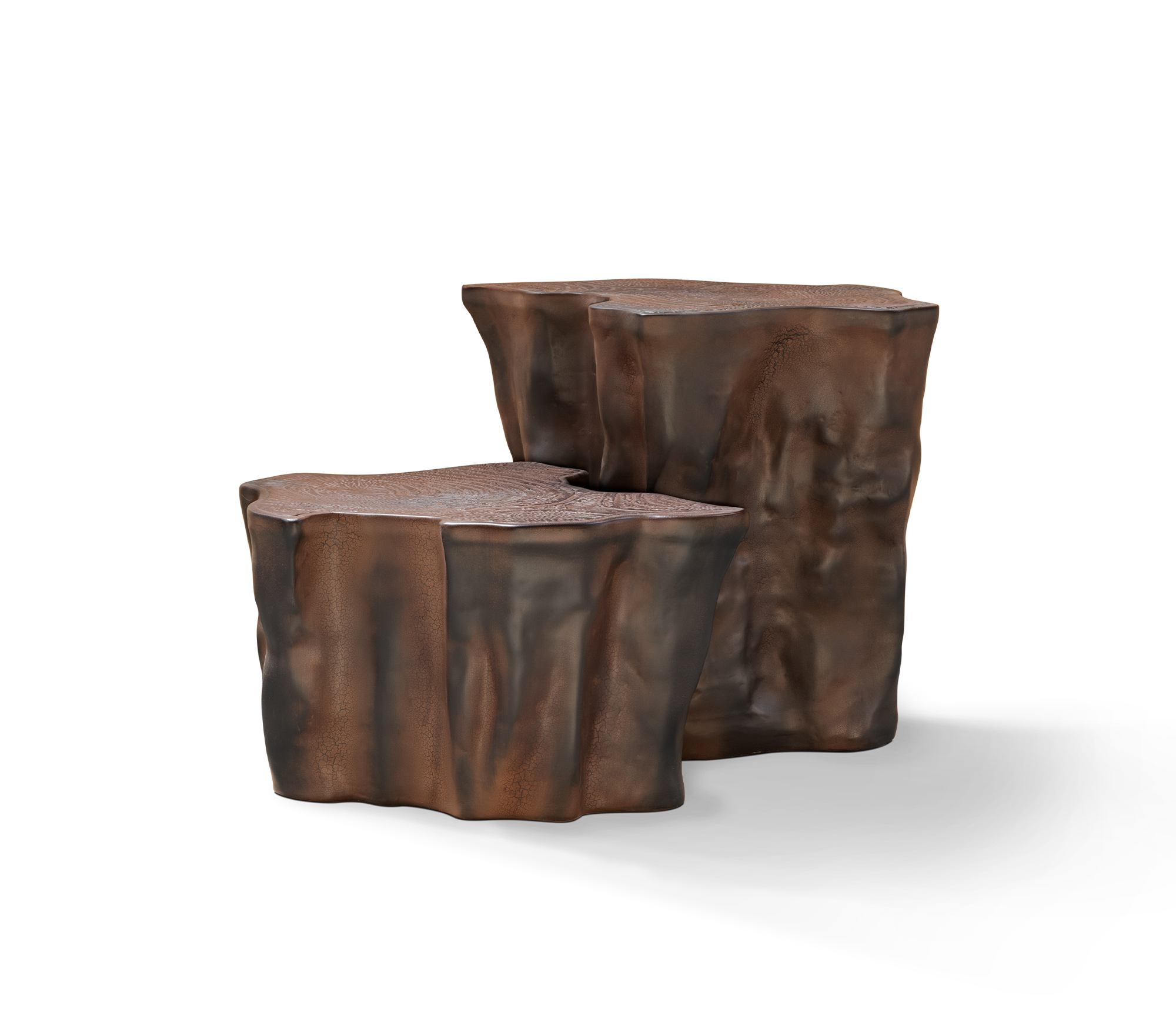 Horizon donkerbruine keramische bijzettafel