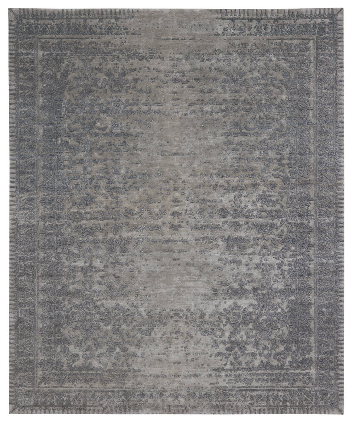 Ferrara stomped reverse grijs 2 tapijt | Maat: 350 × 450 cm