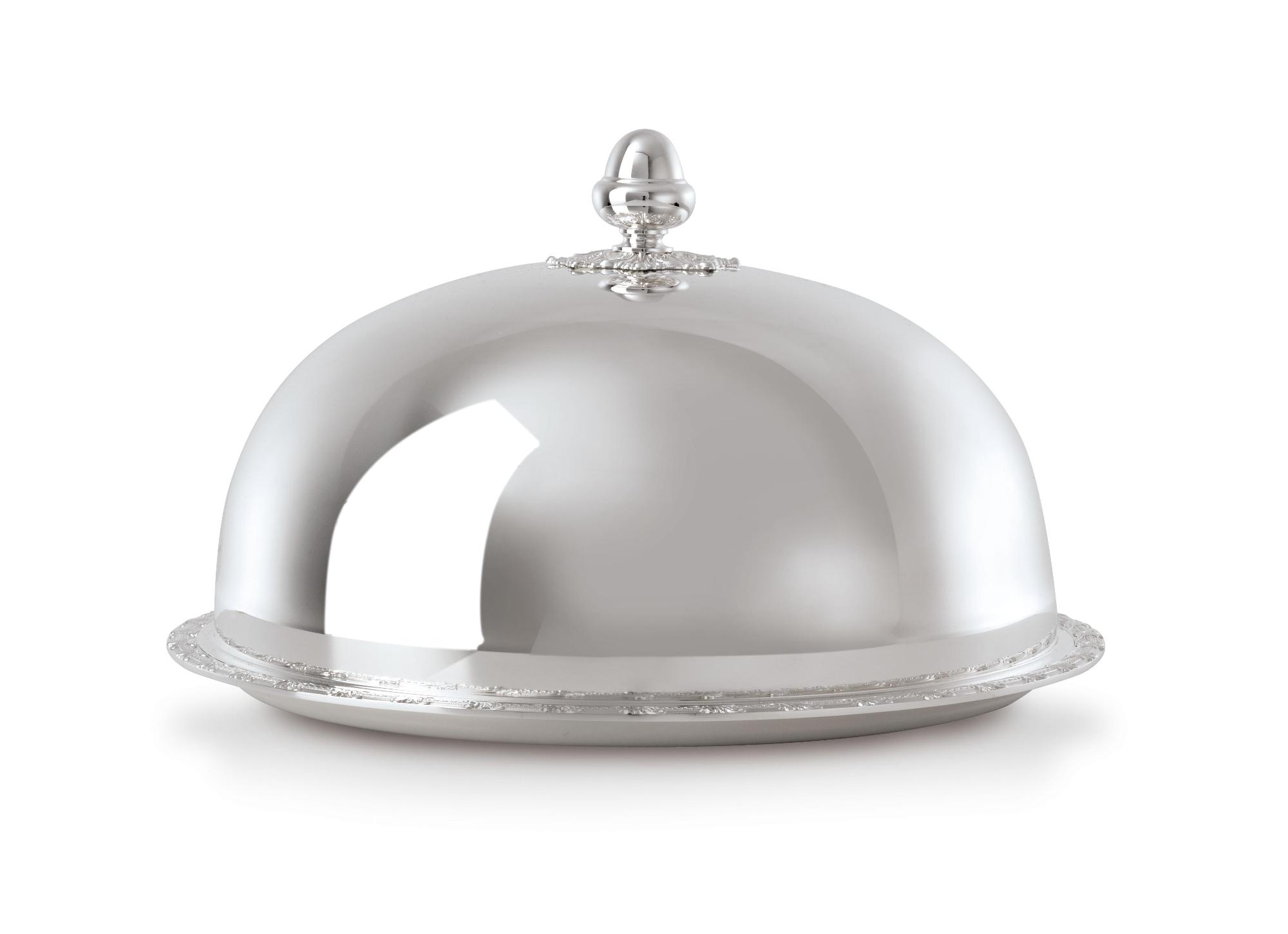 Royal zilveren serveerschotel met deksel | Afmetingen: Ø 41 cm