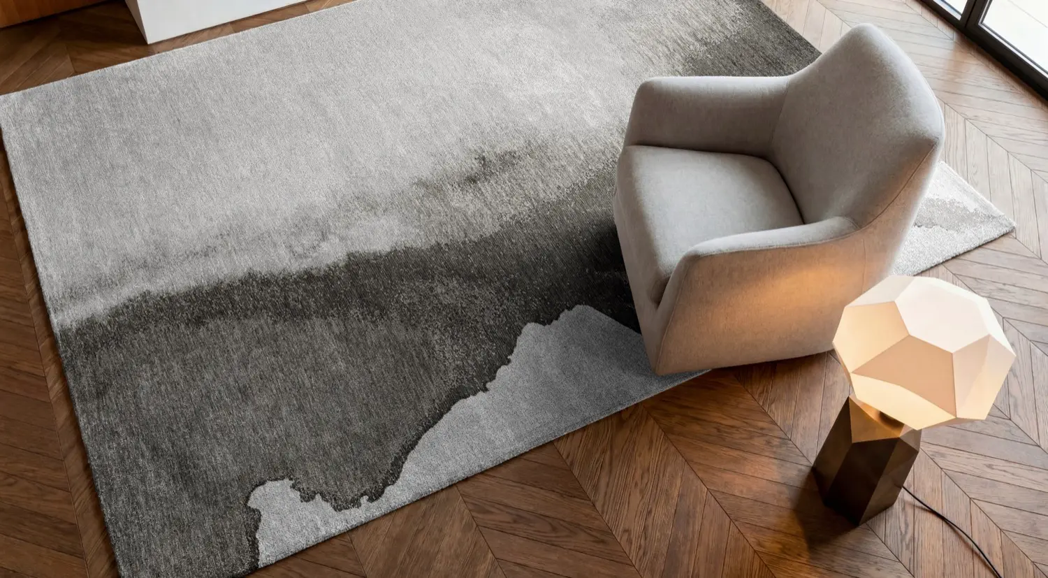 Lagoon Black Shadow vloerkleed | Maat: 280 × 390 cm
