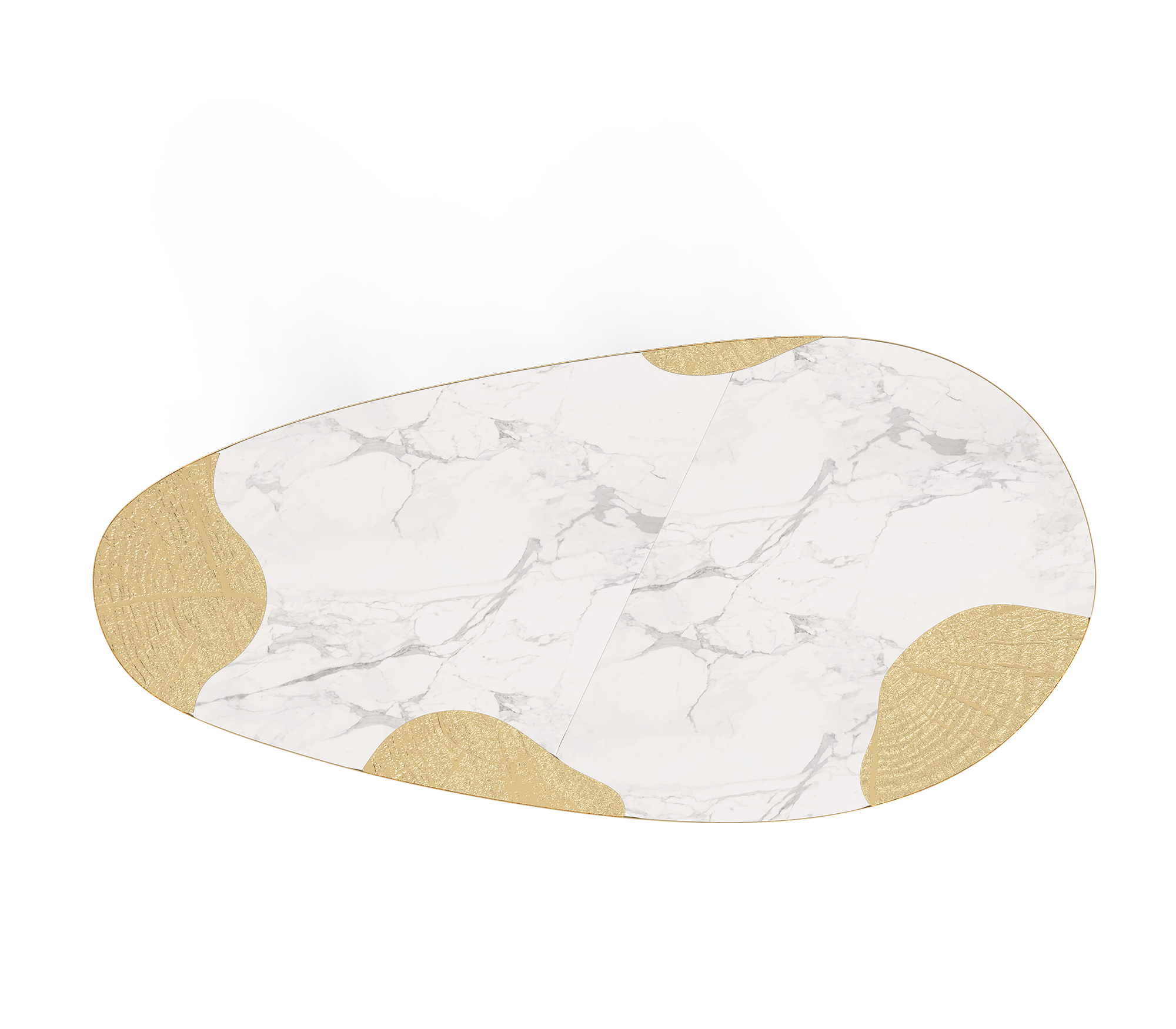 Athena Carrara marmer en gouden eettafel