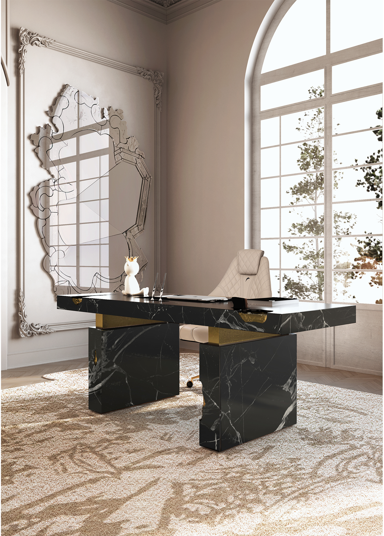 Dominion Nero Marquina bureau