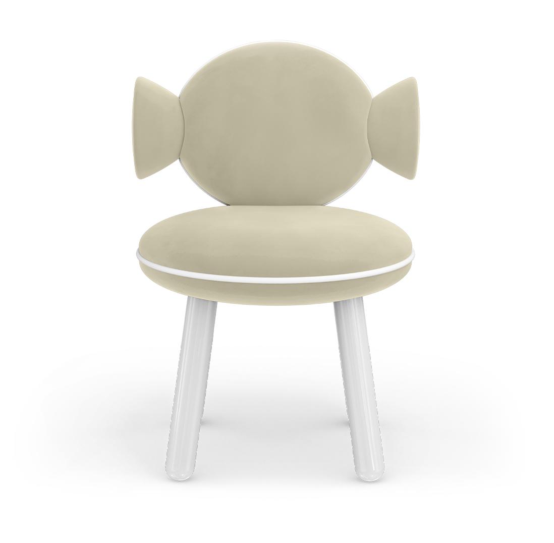 Lollipop crème poefstoel