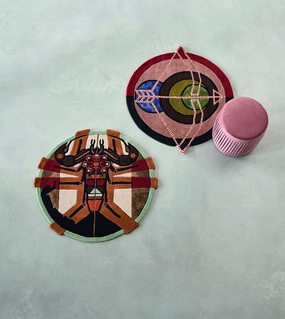 Zodiac boogschutter cirkel rond tapijt | Maat: Ø 200 cm Zodiac boogschutter cirkel rond tapijt | Maat: Ø 200 cm