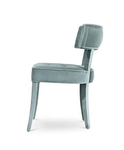 Prestige hemelblauwe eetstoel