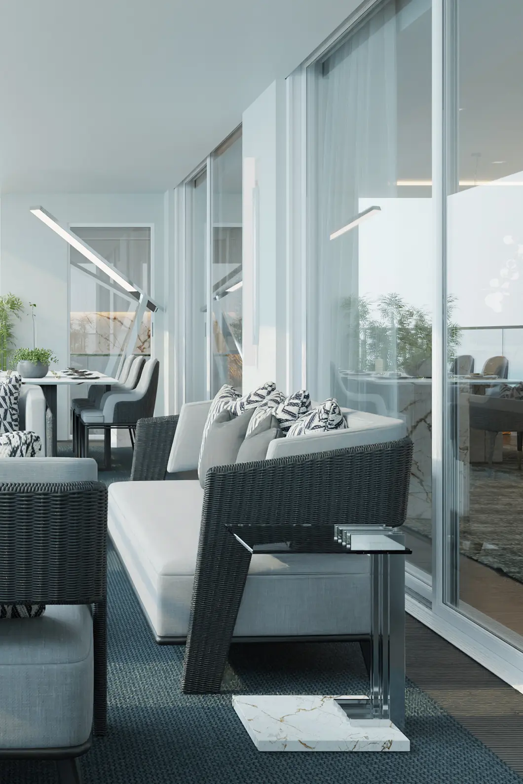 Crown grijze tuinfauteuil - 2