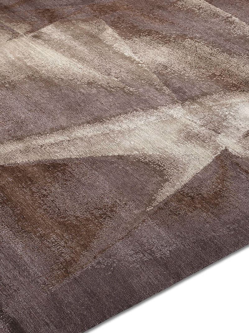 Brown Olive luxe handgeknoopt tapijt