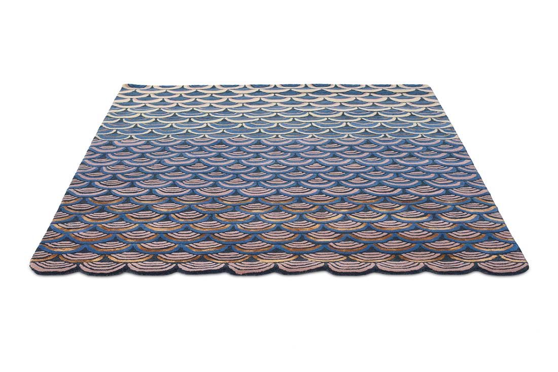 Masquerade blauw tapijt | Maat: 250 × 350 cm