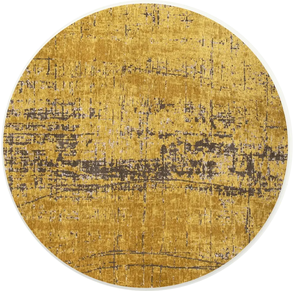 Liberty Gold rond tapijt | Maat: Ø 140 cm