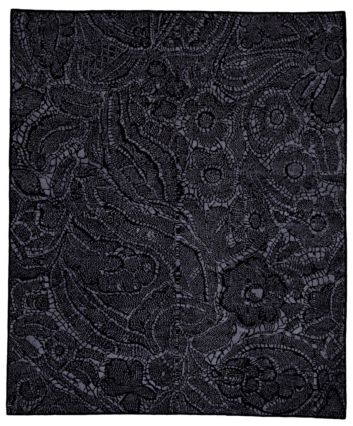 Lace zwart tapijt | Maat: 500 × 600 cm