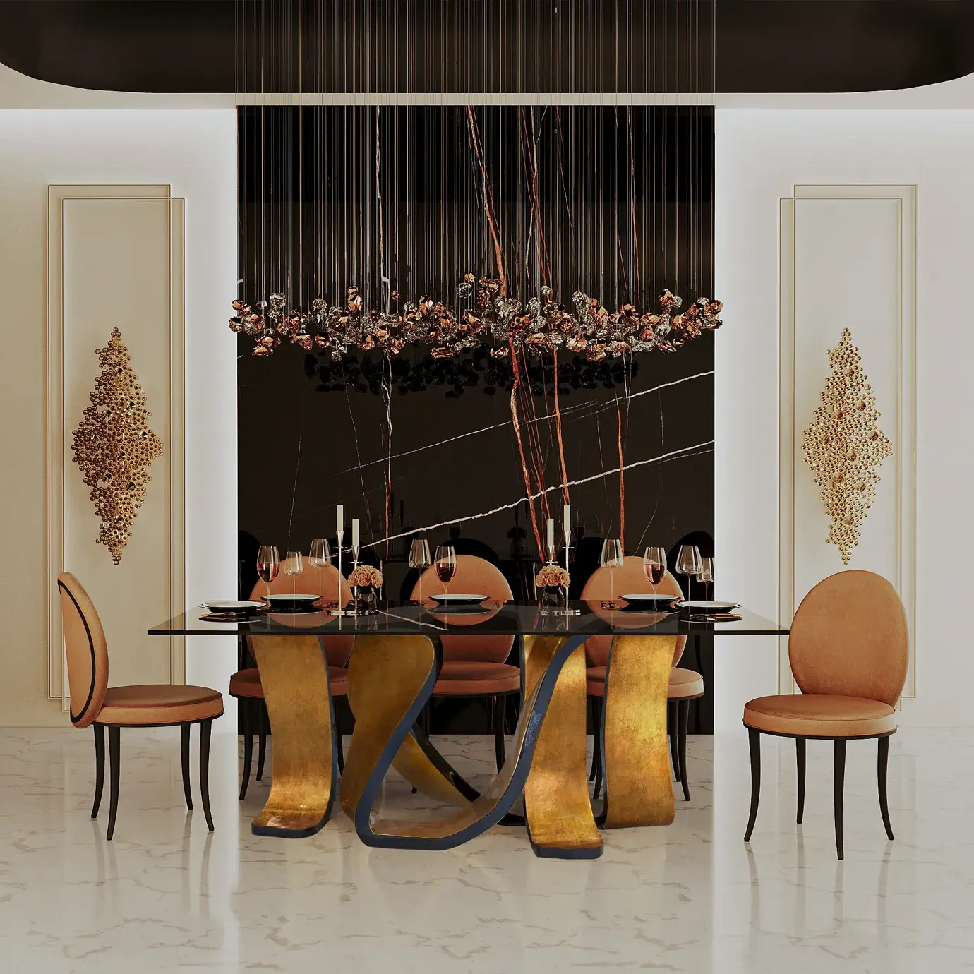 Mistral stoffen rugleuning eetstoel