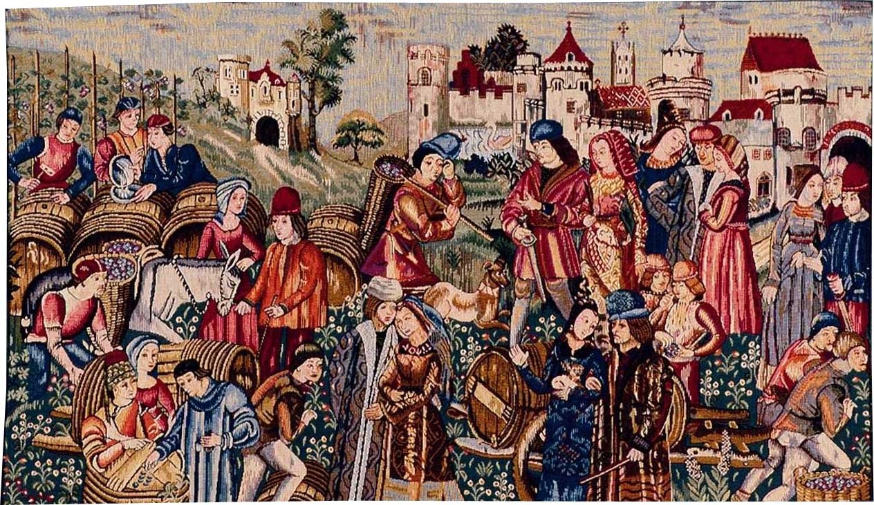Wine Market wandtapijt | Maat: 75 × 125 cm