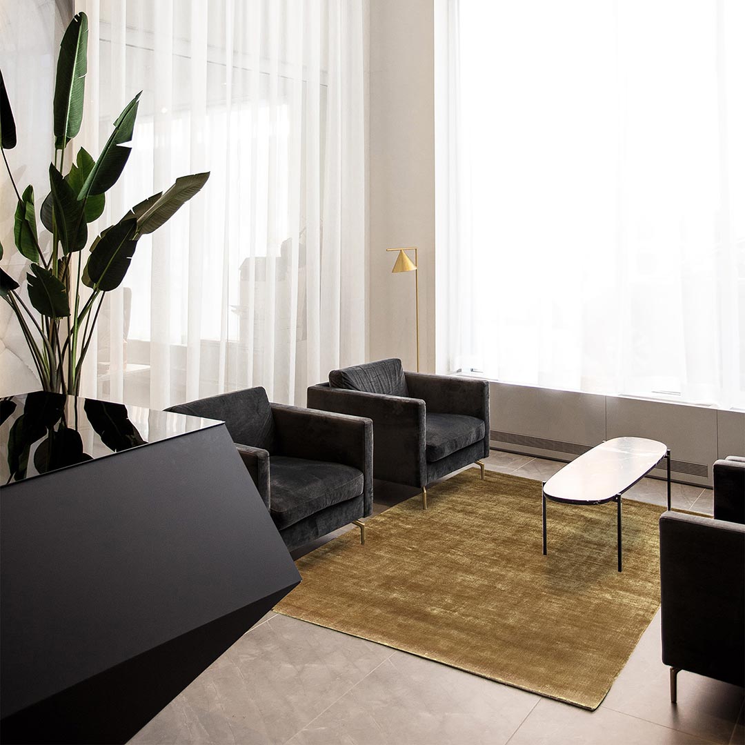 Luce geel vloerkleed