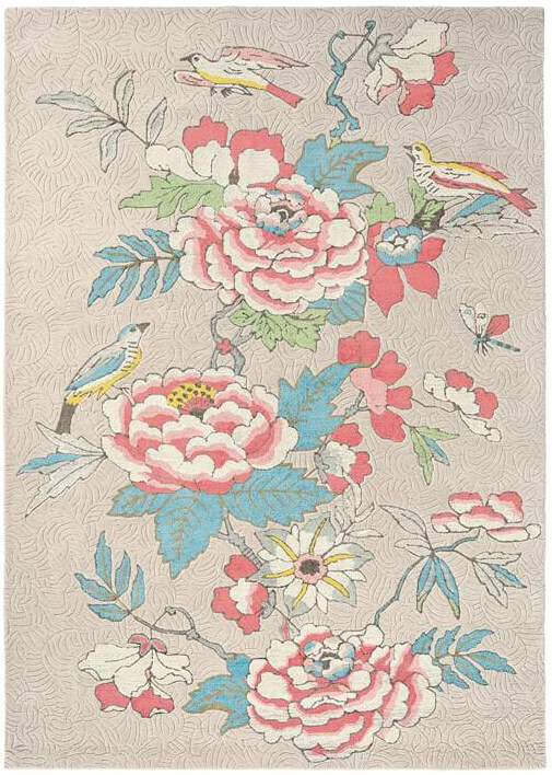 Paeonia koraal tapijt | Maat: 200 × 280 cm