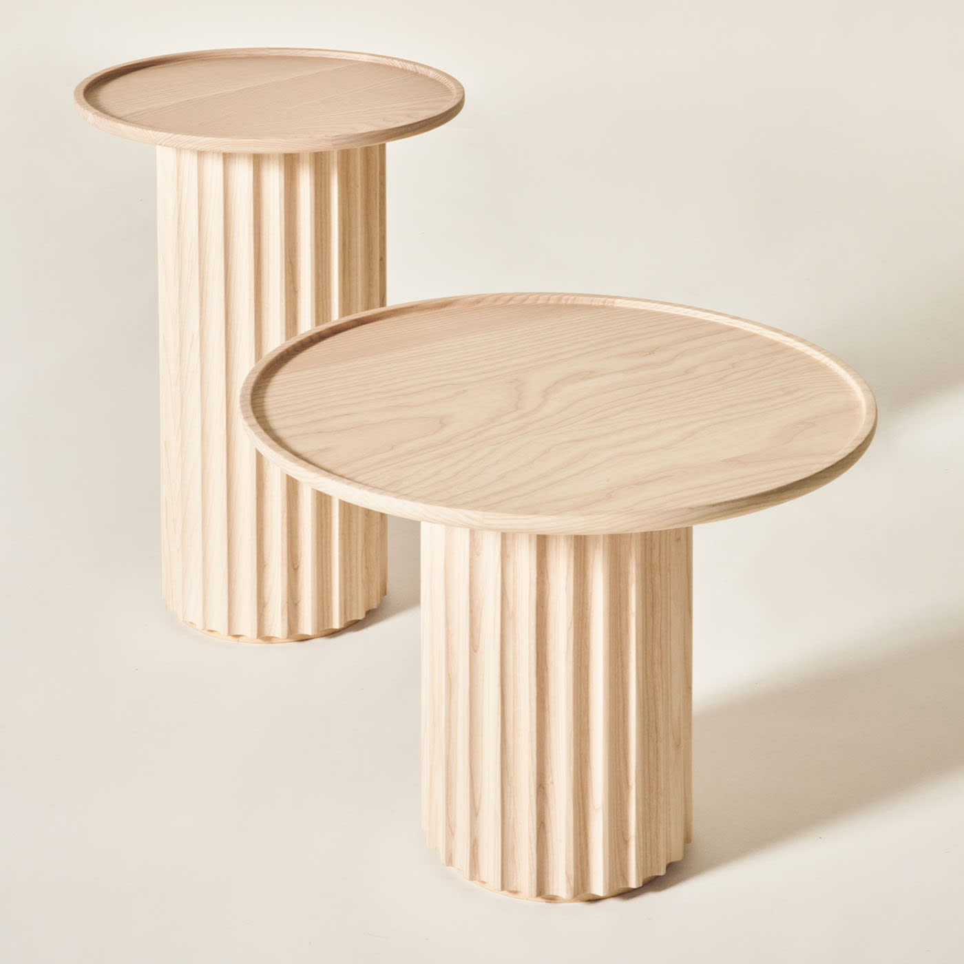 Capitello natuurlijke essen salontafel | Afmetingen: Ø 40 cm