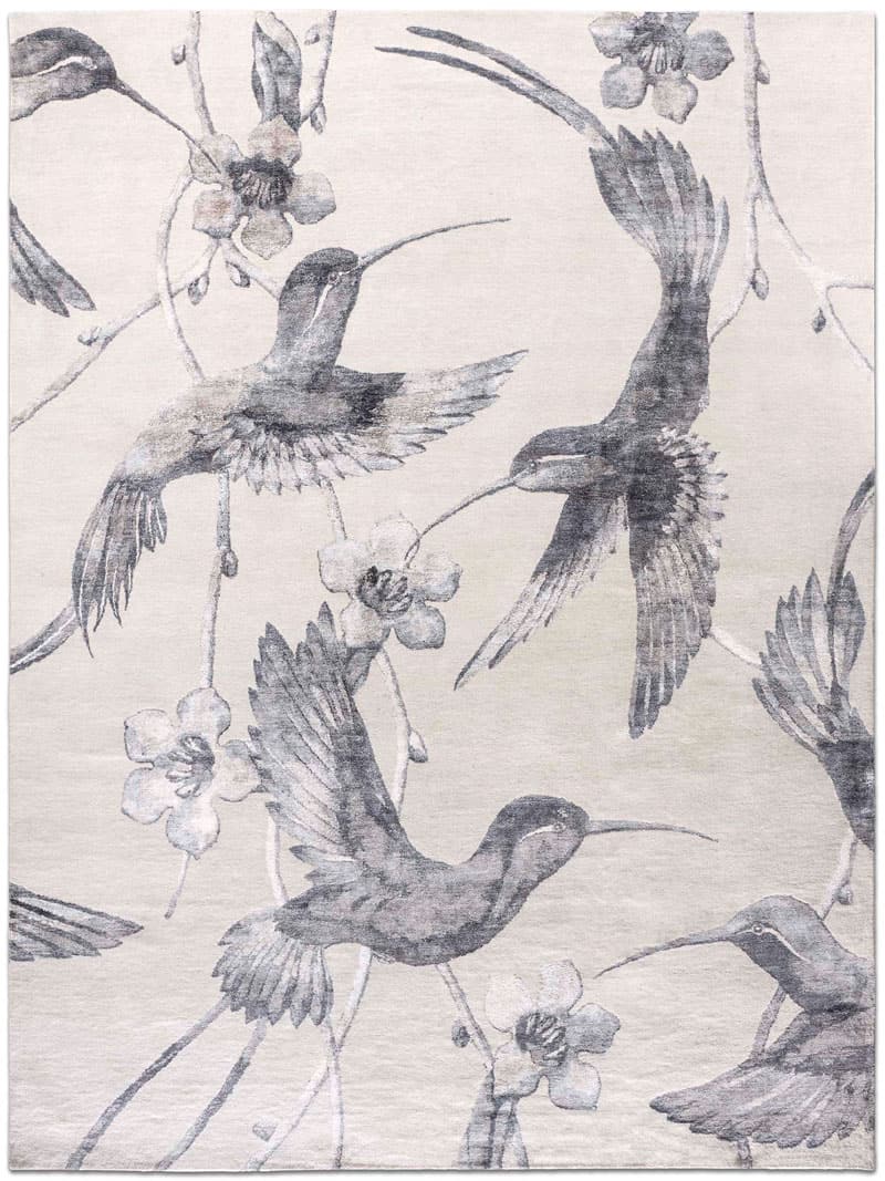 Hummingbirds handgeknoopt vloerkleed