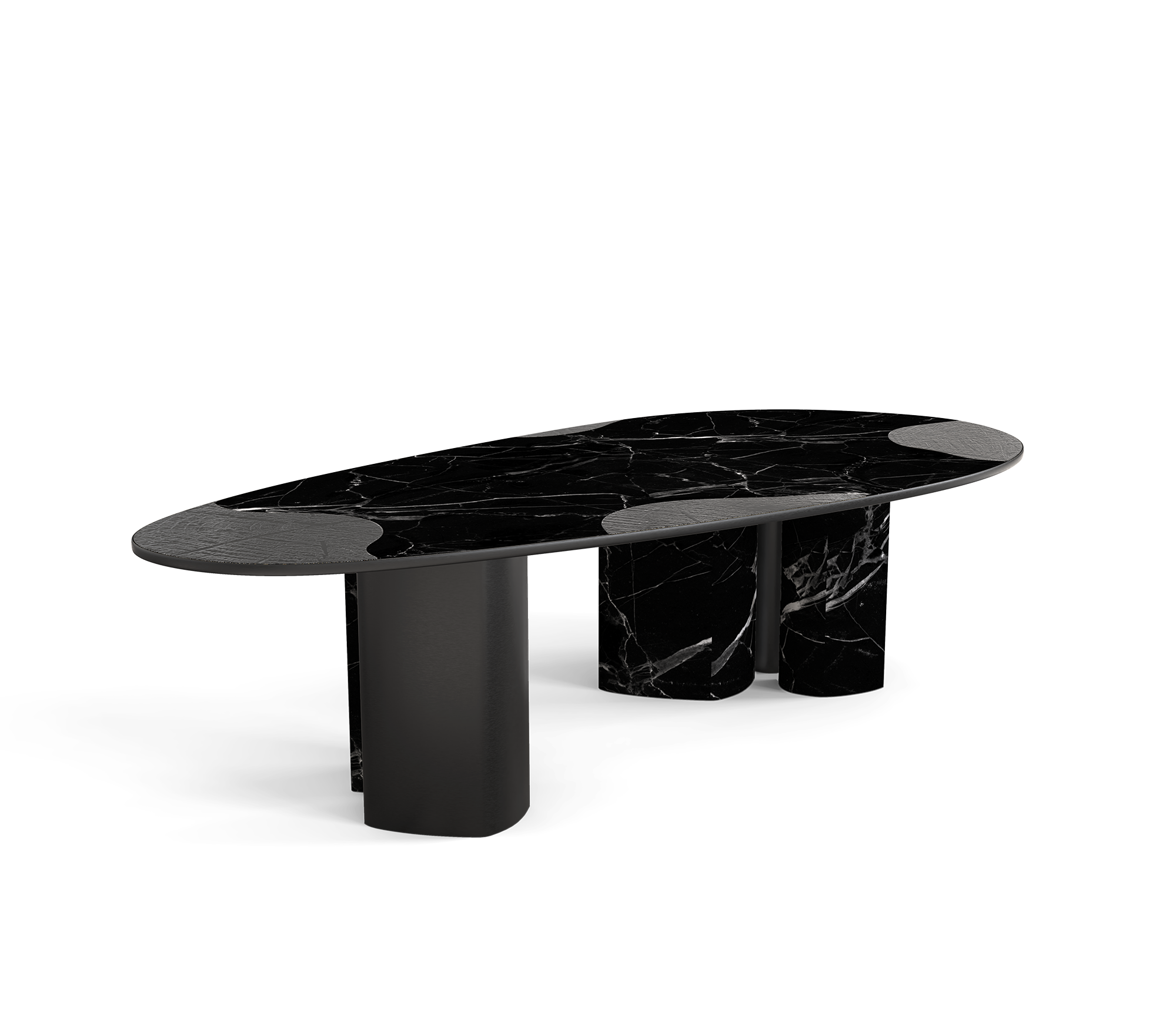 Athena Nero marmer en onyx eettafel